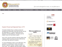 Tablet Screenshot of fernandosmarbleshop.com